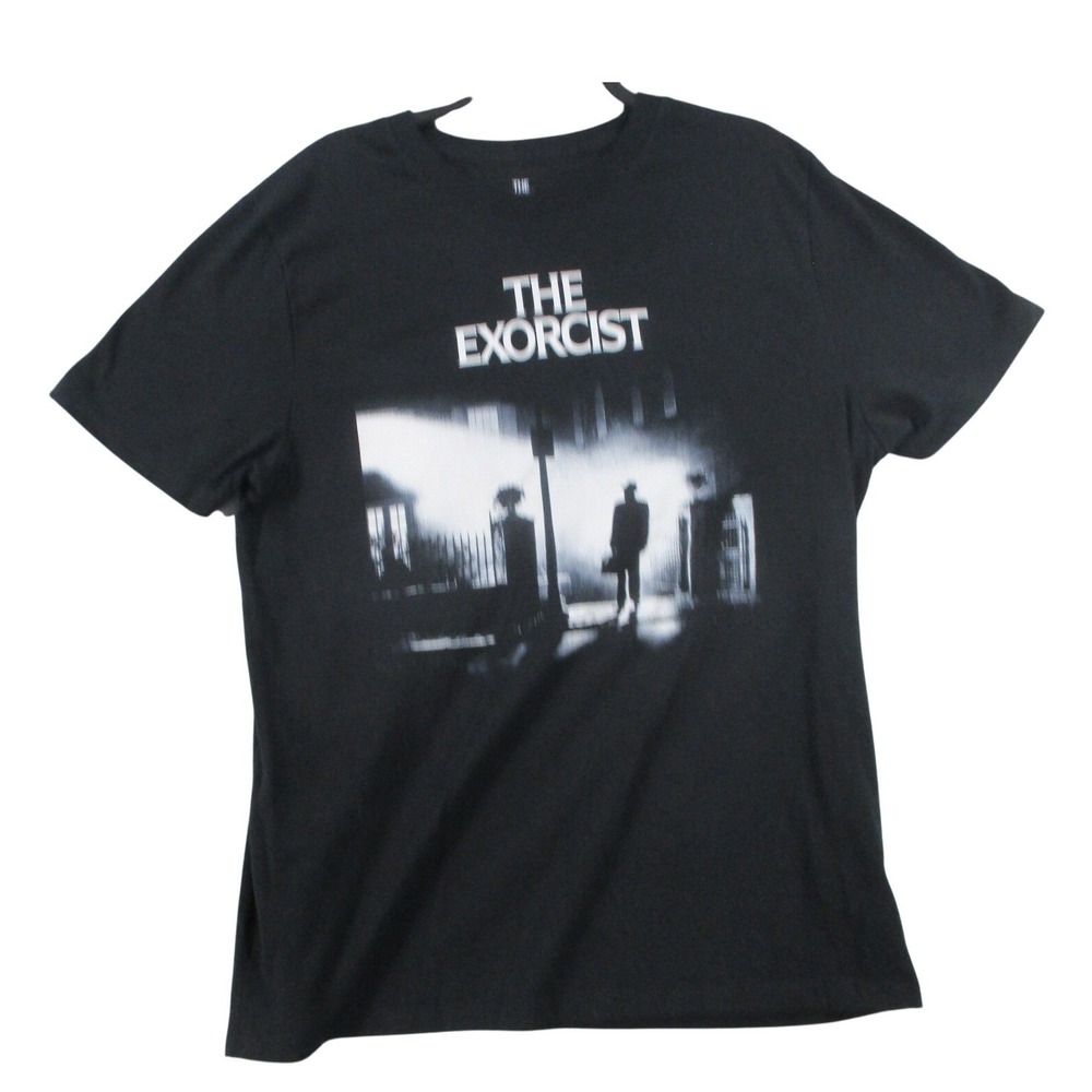 The Exorcist Horror Movie Graphic T-Shirt Mens‎ Medium Black Short Sleeve Tee